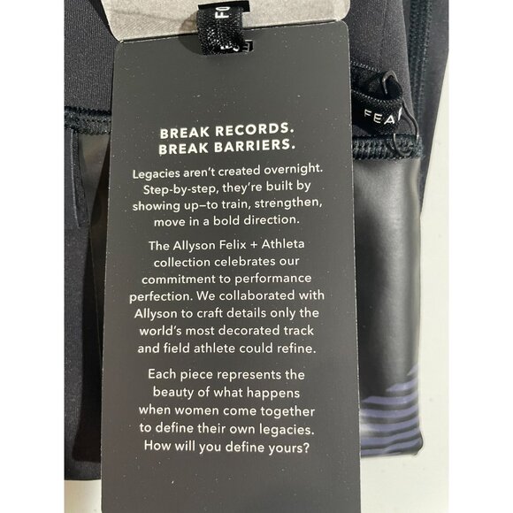 Allyson Felix Athleta 2XBlack Performance Shorts With Pockets&Reflective Stripes - Picture 15 of 16